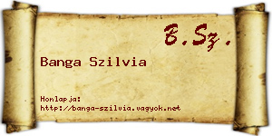 Banga Szilvia névjegykártya